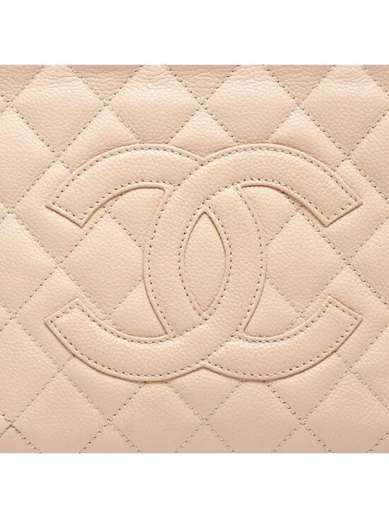 Chanel Shoulder Bag CC Logo Quilted Caviar Leather Chain - Picture 8 of 10